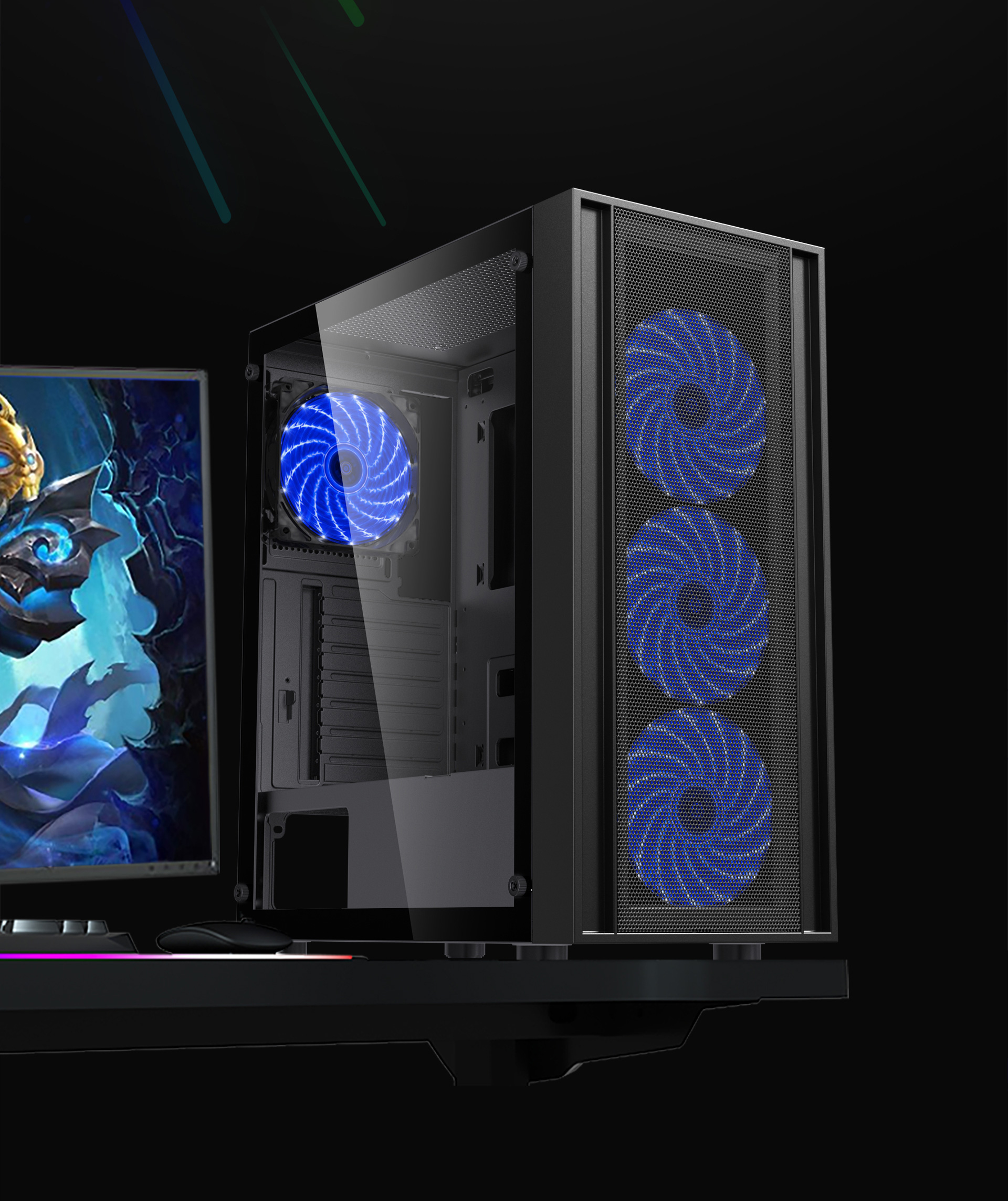 DIYPC DIY-S03-BK Gaming Computer Case